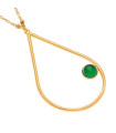 Long necklace with green onyx